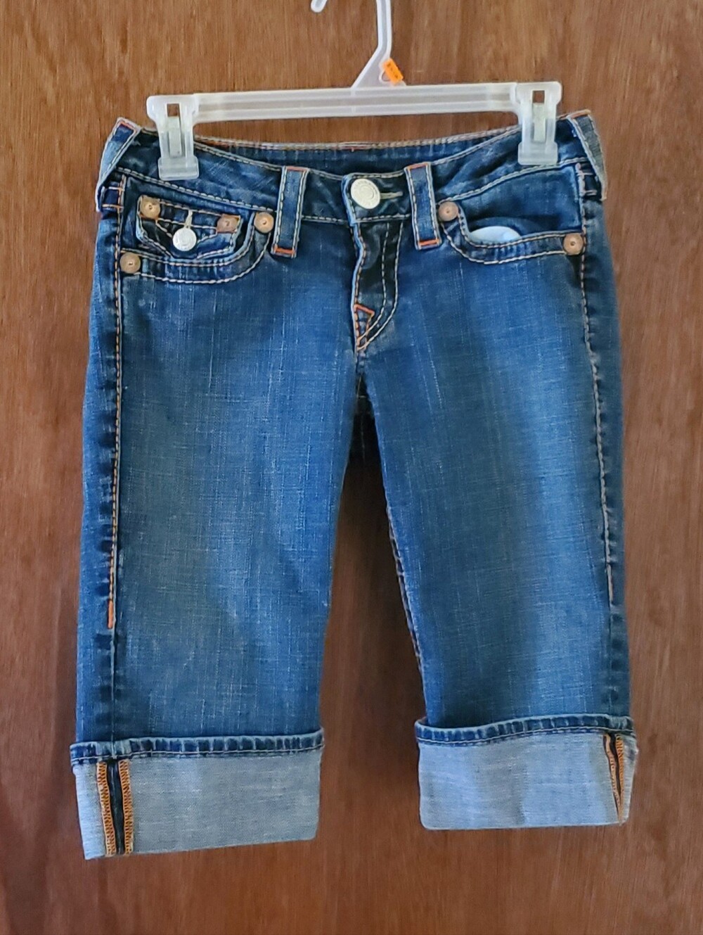 True Religion Rainbow Sophie Capri Shorts Sz 26